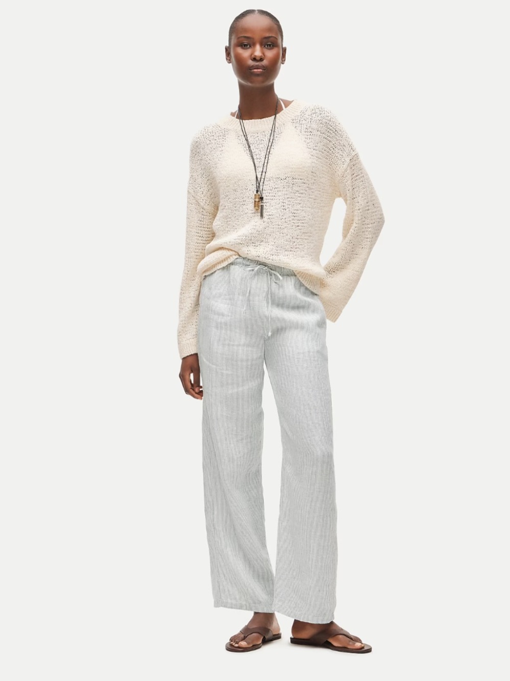 J Crew NWT Soleil Line Pants 3X Green White Stripe NWT CS276 J.Crew